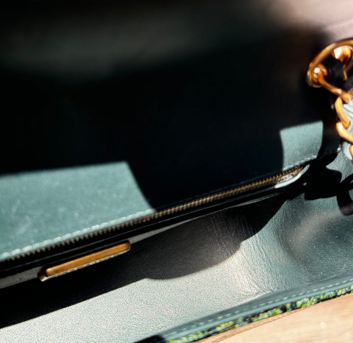 Chanel Green Lizard Mini Flap Bag