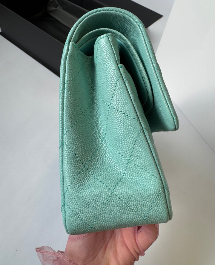 Chanel 19C Tiffany Medium Caviar Double Flap Bag