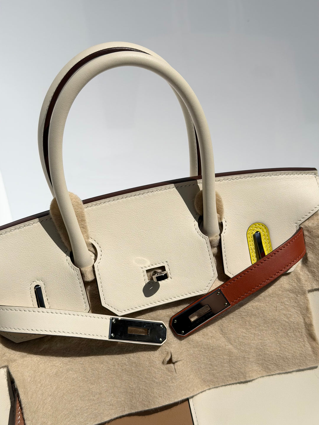 Hermès Birkin 30 Colormatic Swift Nata Palladium Hardware