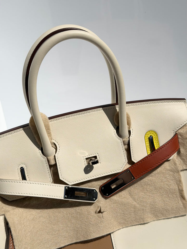 Hermès Birkin 30 Colormatic Swift Nata Palladium Hardware