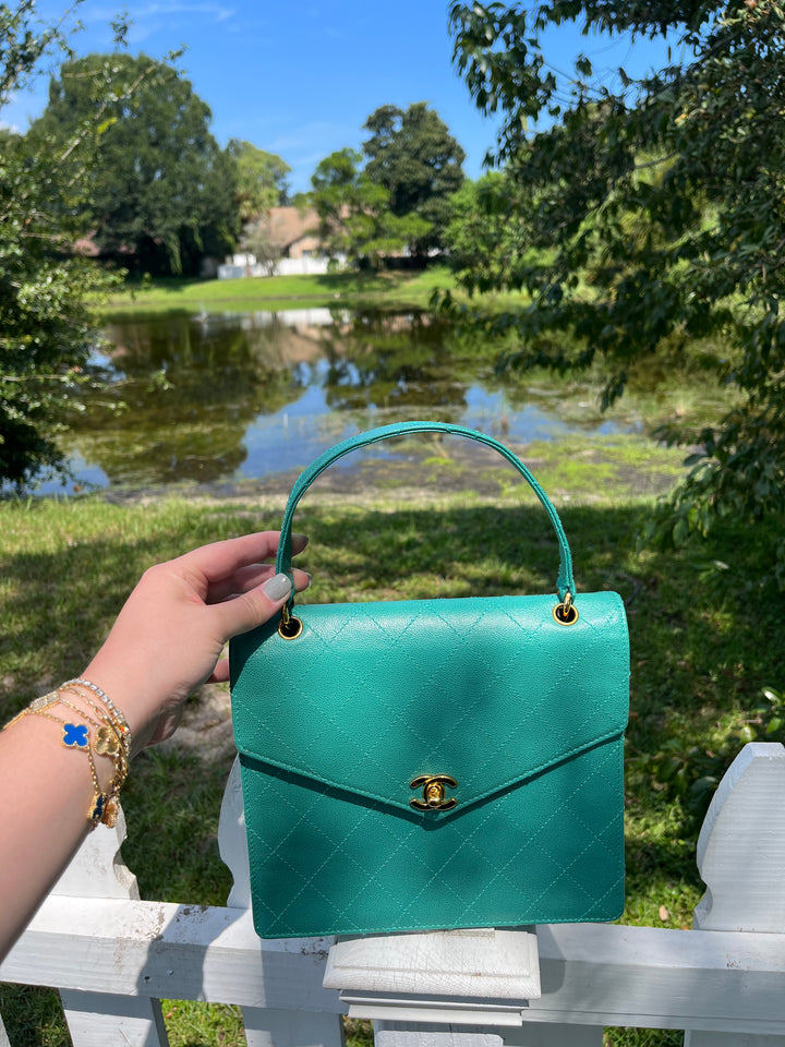 Chanel Vintage Tiffany Caviar Top Handle