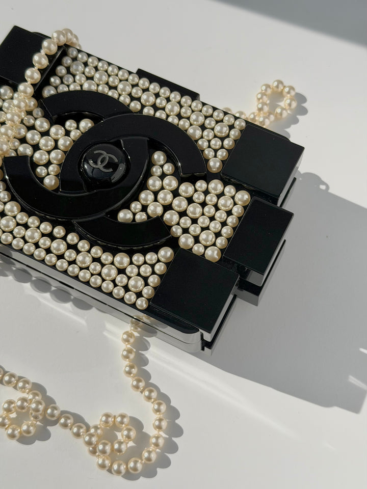 Chanel Pearl Plexiglass Lego Minaudiere
