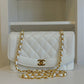 Chanel Snow White 24K Medium Caviar Diana Flap Bag