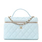 Chanel 25S Light Blue Caviar Slim Vanity Bag