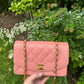 Chanel Rare Small Pink Caviar Diana Flap Bag