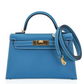 Hermes Mini Sellier New Blue Jean Epsom Kelly 20
