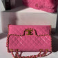 Chanel 1995 Jumbo Barbie Pink Chain Around Flap Bag