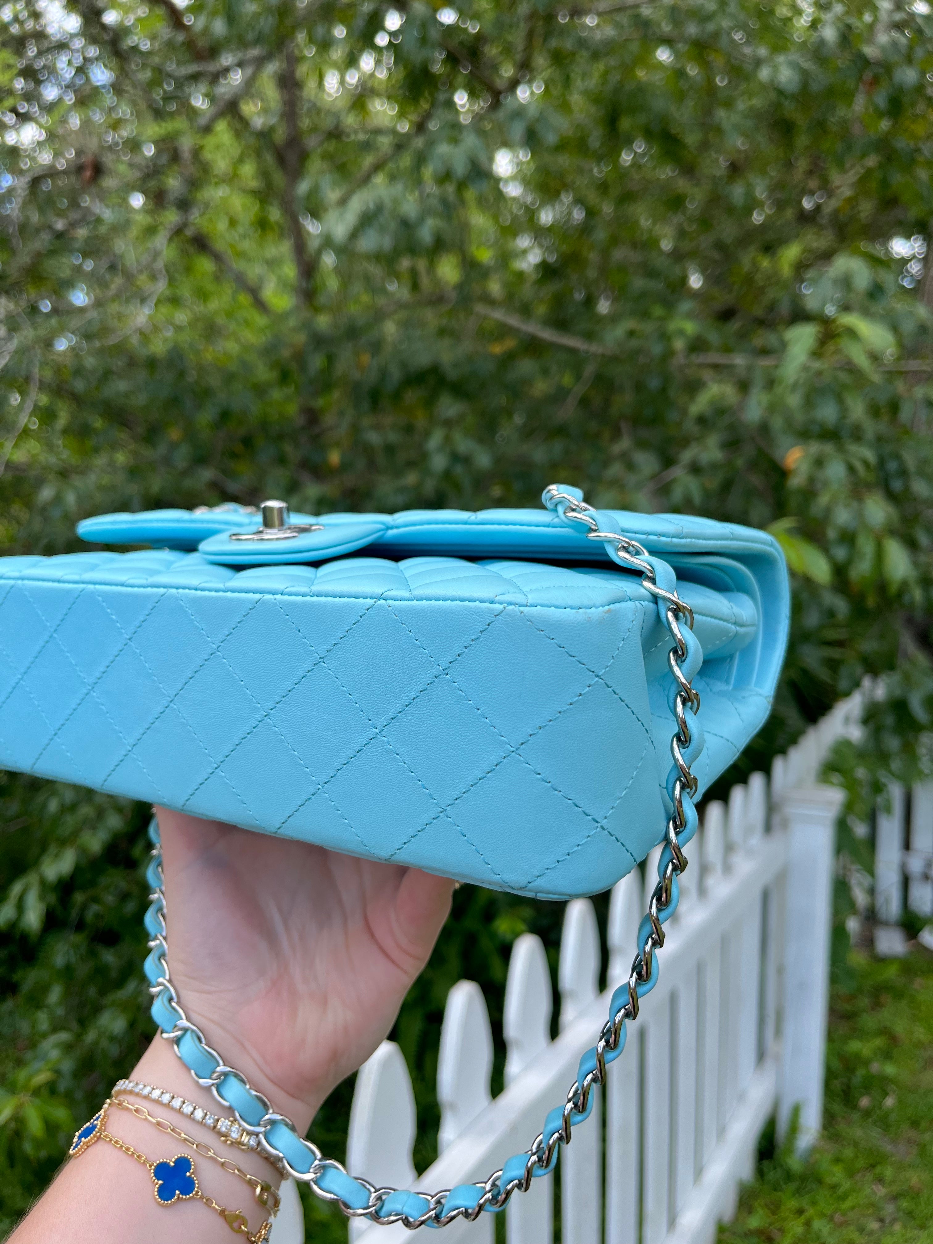 Chanel 21S Blue Neon Lambskin Medium Flap Bag – Its A Luv Story
