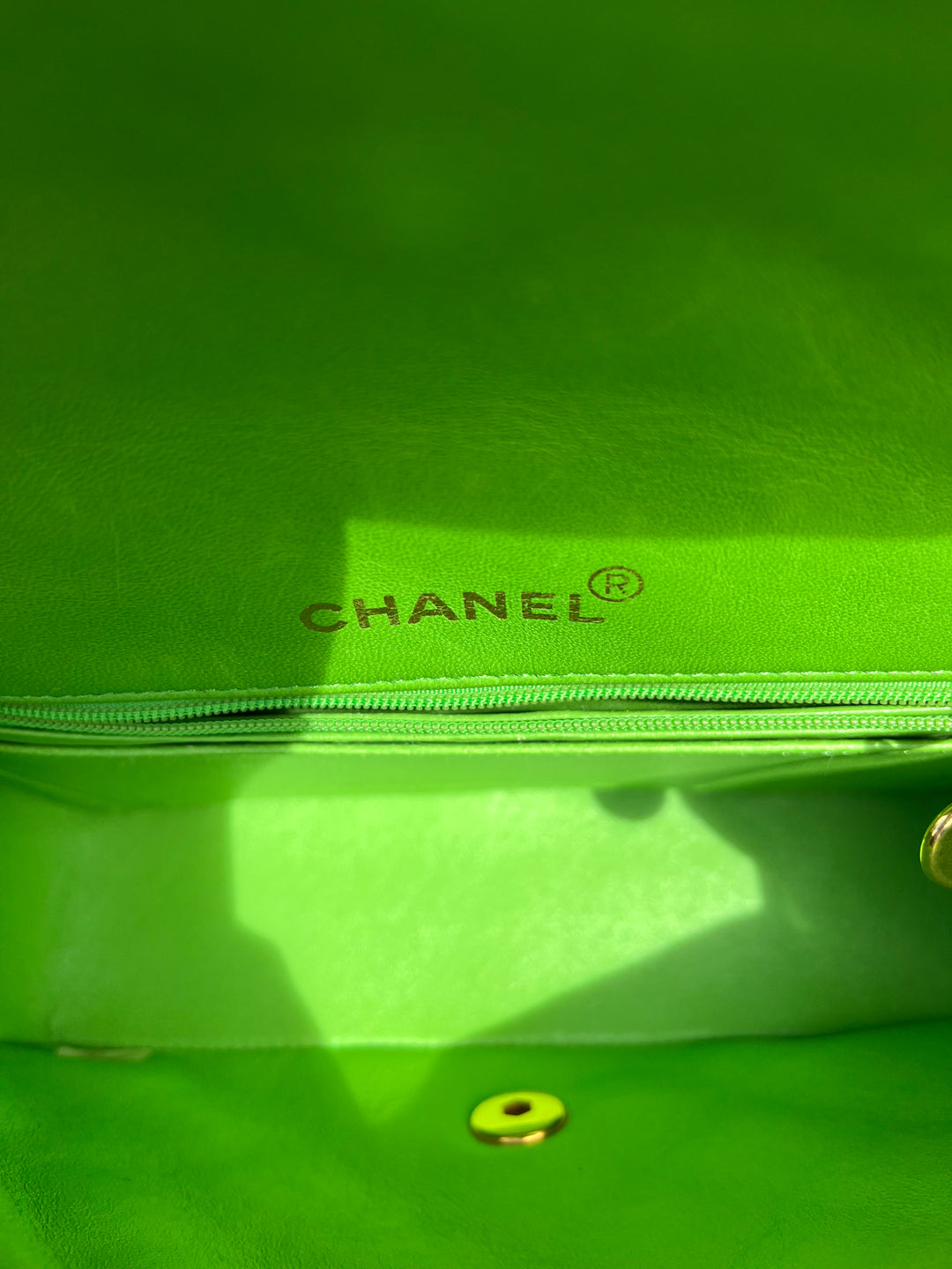 Chanel Rare Green Vintage Medium Lambskin Diana Flap Bag