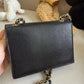 Chanel 1991 Black Lizard CC Envelope Flap Bag