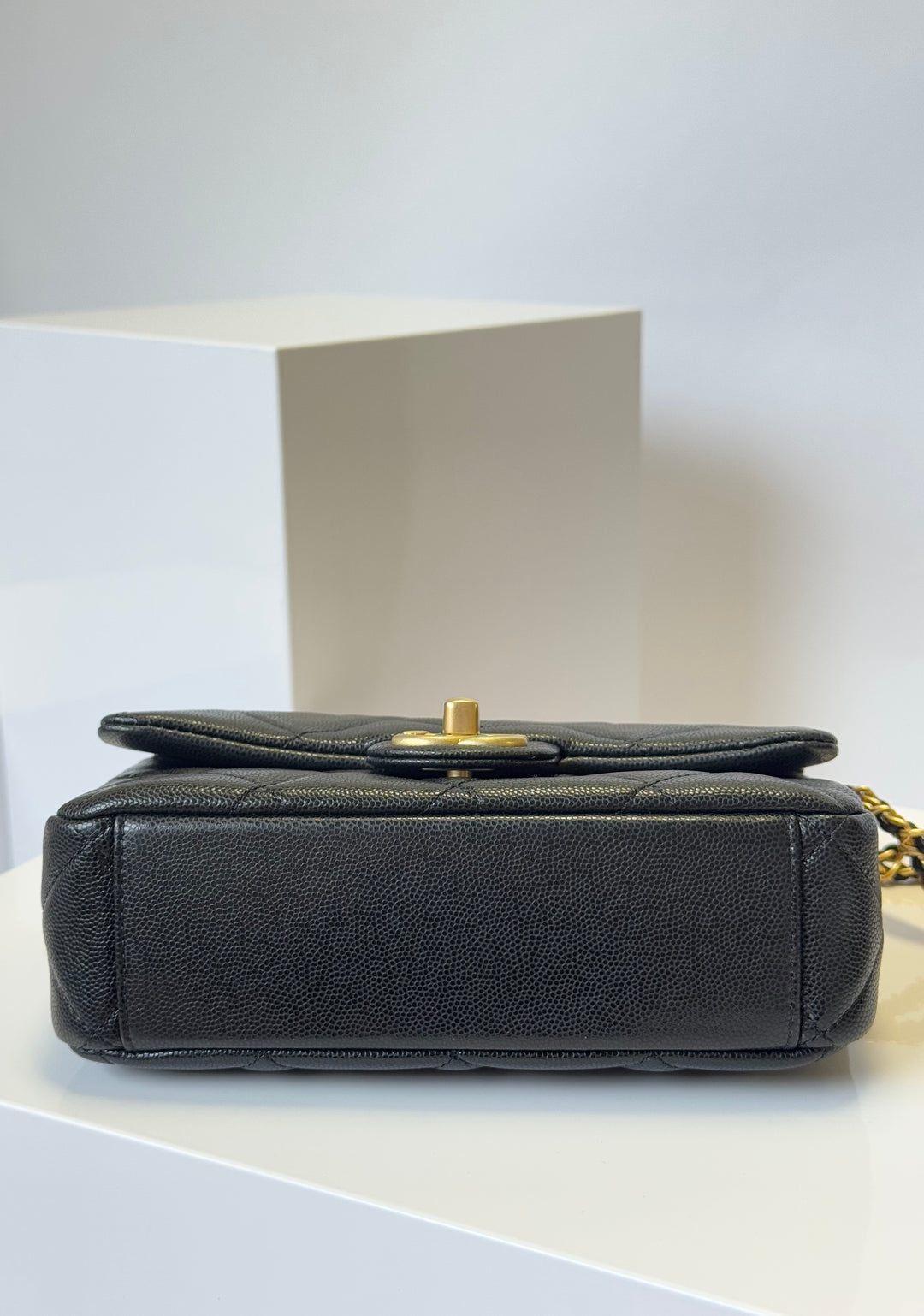 Chanel Twist Your Buttons Black Small Caviar Flap Bag
