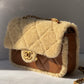 Chanel 24K Brown Shearling Medium Flap Bag