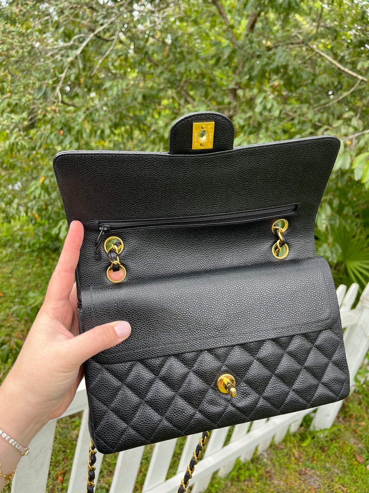 Chanel Medium Vintage Black Classic Caviar Flap Bag