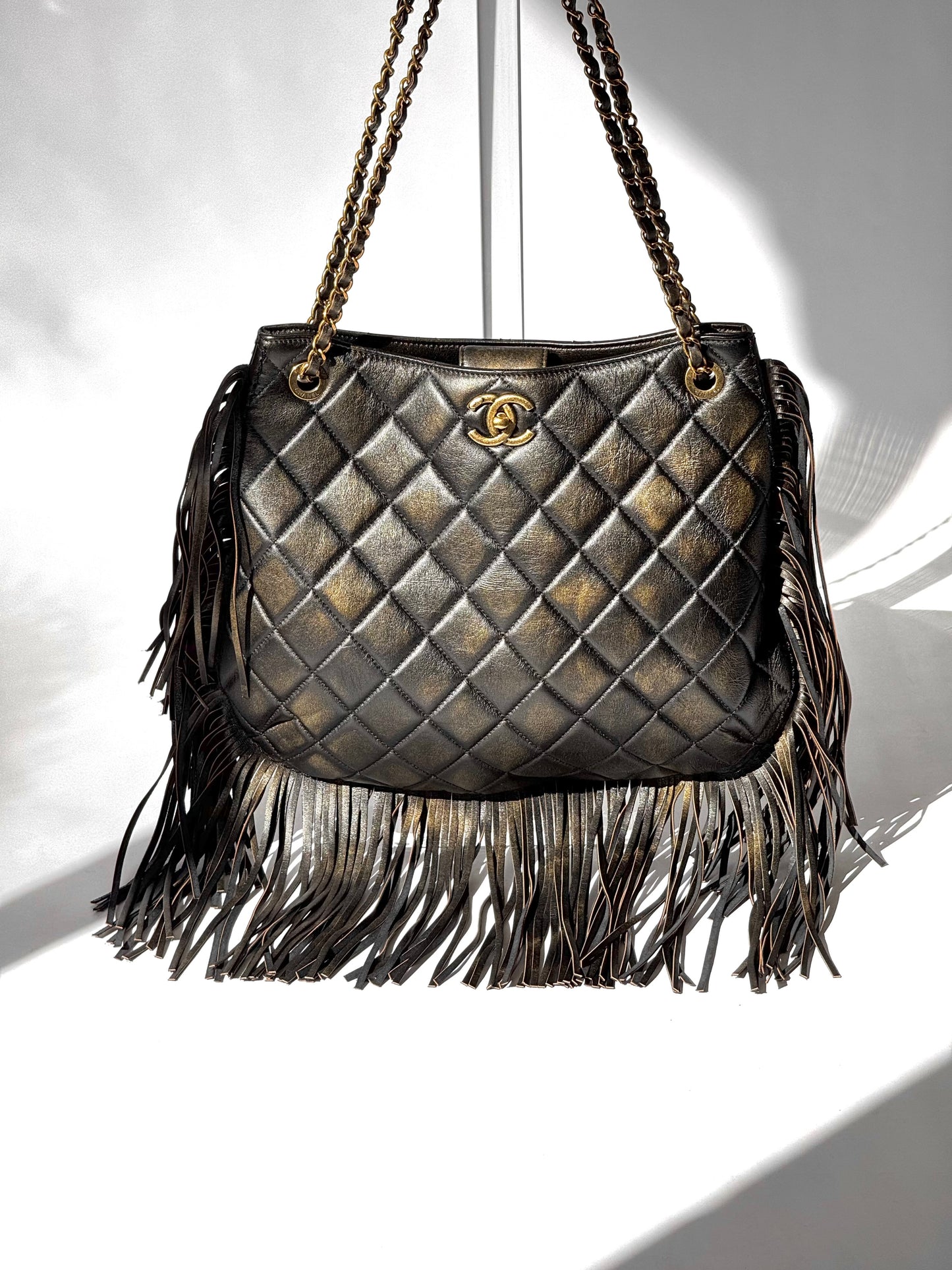 2014 Brown Paris Dallas Runway Fringe Bag