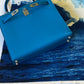 Hermes Bleu Frida Chèvre Kelly 25 Sellier