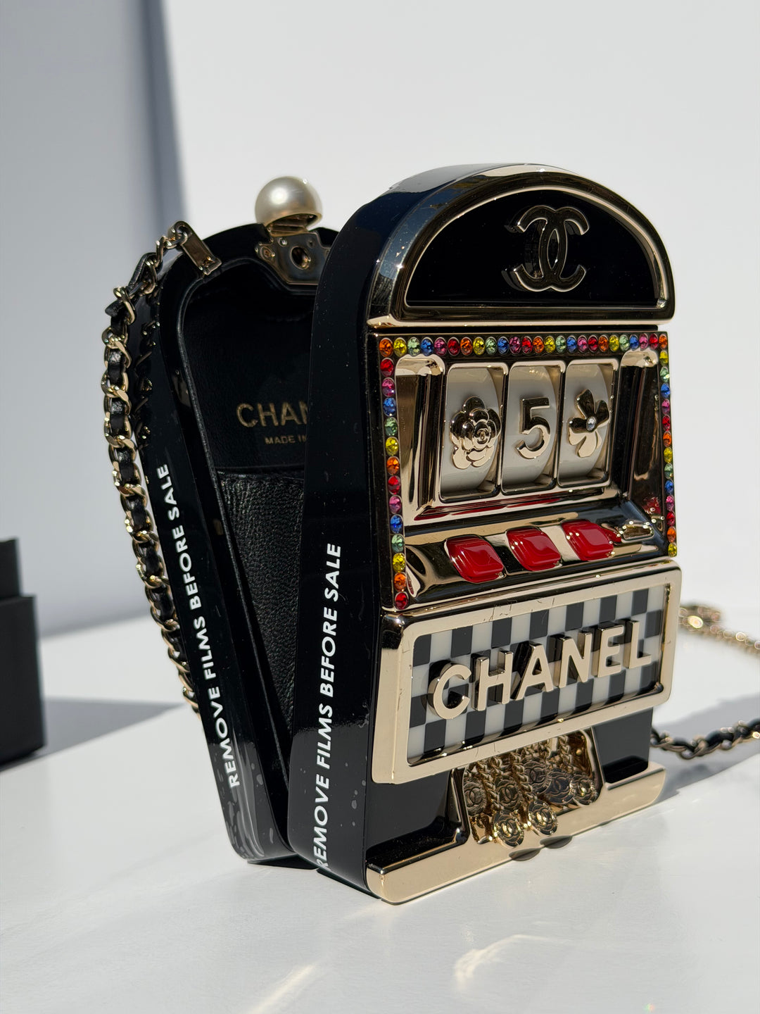 Chanel Slot Machine Casino Minaudière Gold Hardware 23C