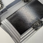 Chanel 16K Silver Python Old Medium Boy Bag