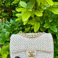 Chanel 18C Tan Ancient Greece Raffia Crochet Flap Bag