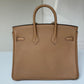 Hermes Chai Togo Birkin 25 Palladium Hardware