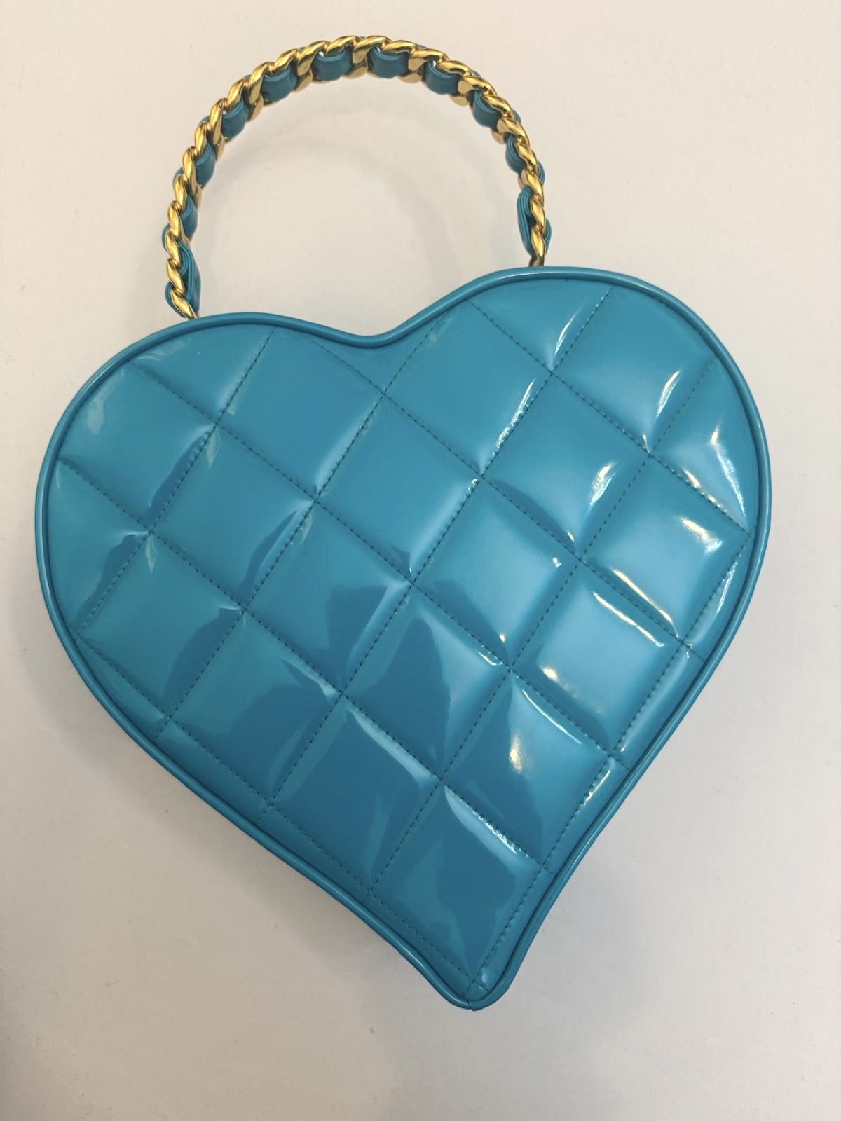 Chanel 1995 CC Blue Heart Vanity Bag