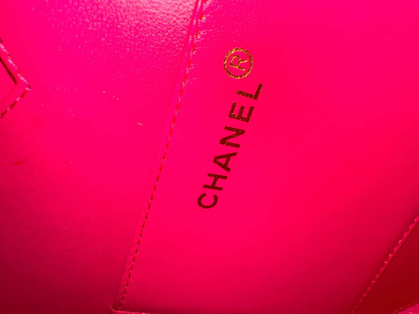 Chanel 1995 CC Hot Pink Heart Vanity Bag