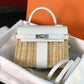 Hermes New White Mini Kelly Picnic