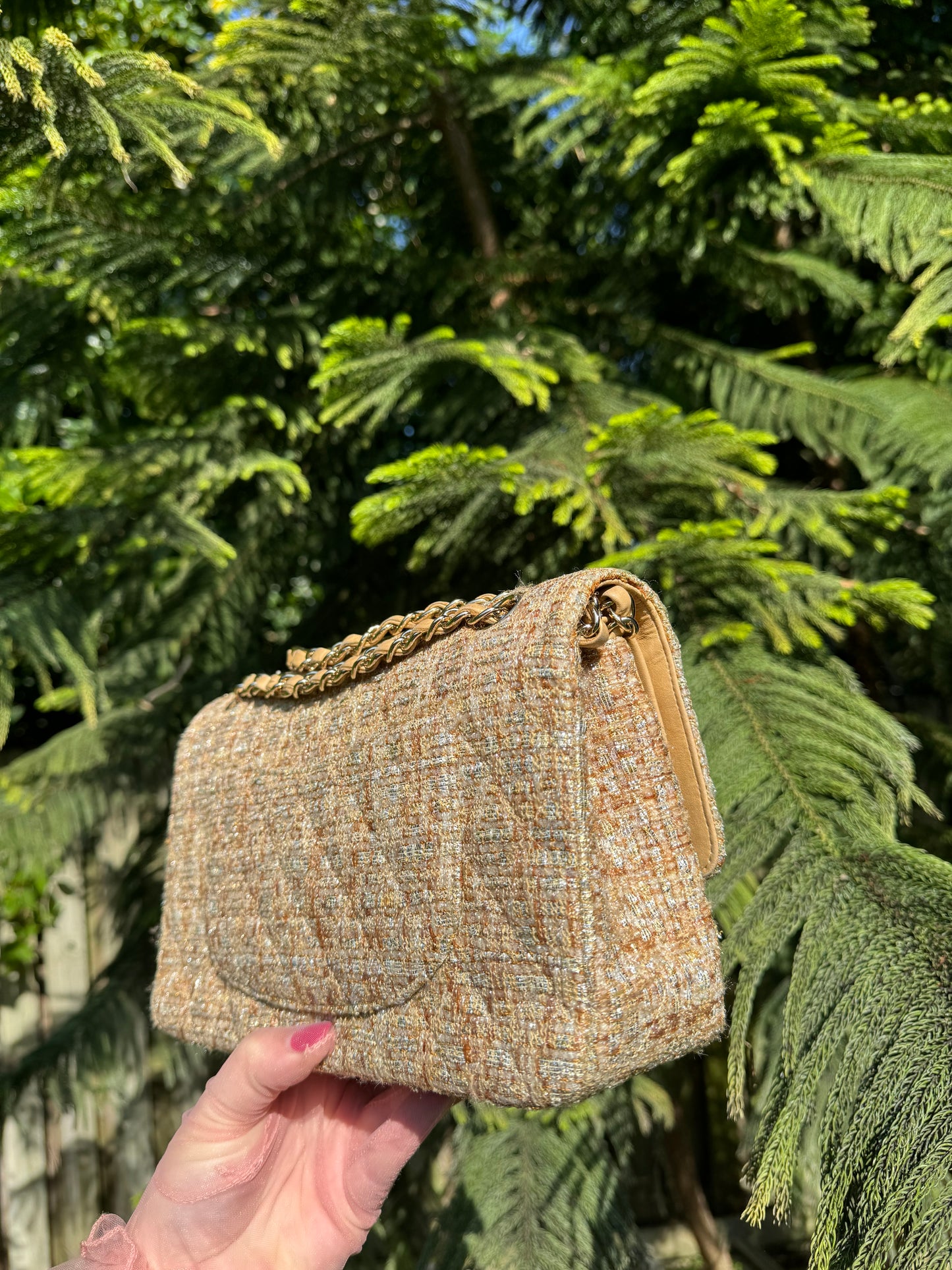 Chanel 24K Medium Vintage Tweed Flap Bag