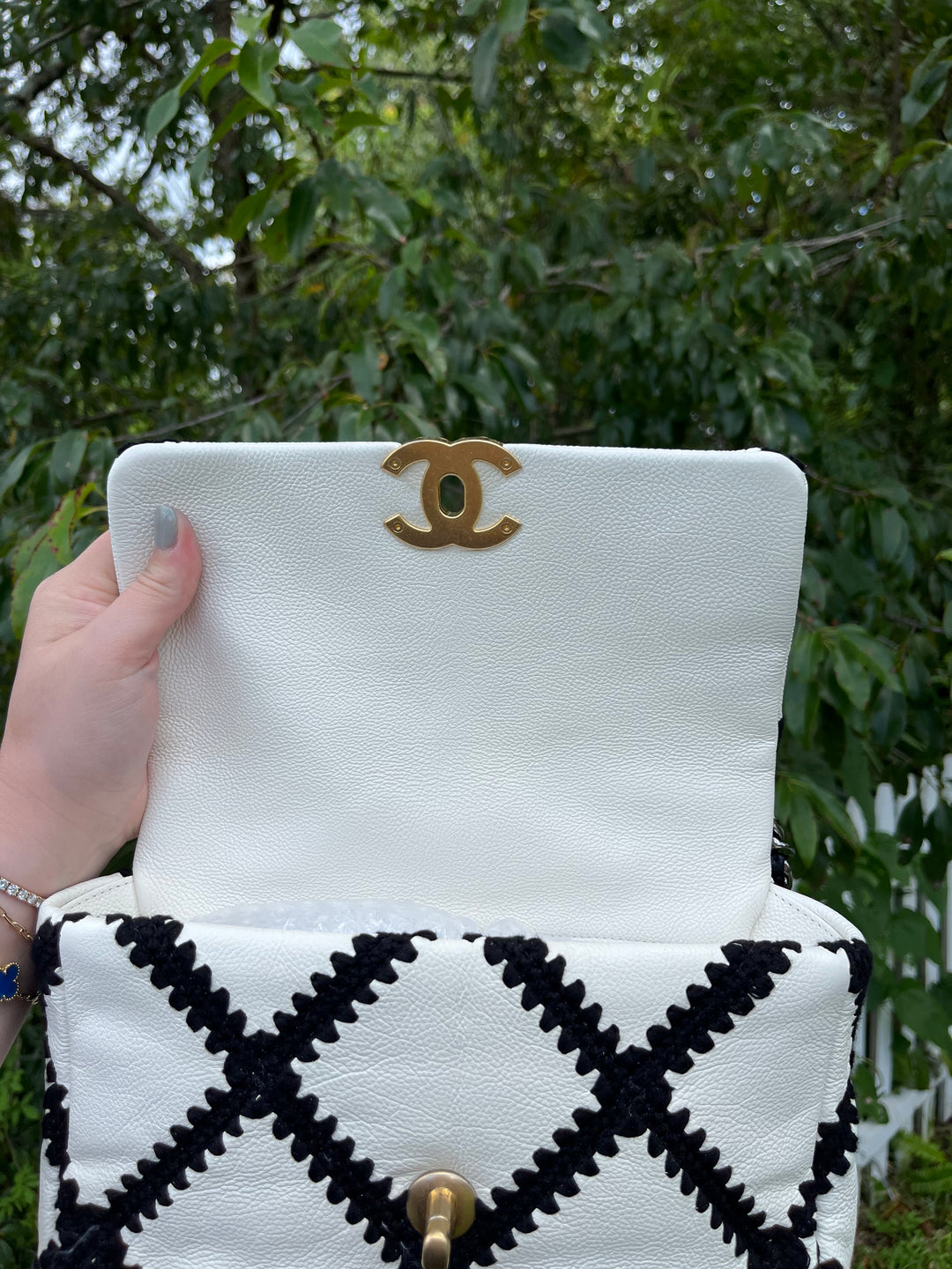 Chanel 19 Medium Crochet Quilted Calfskin Flap Bag