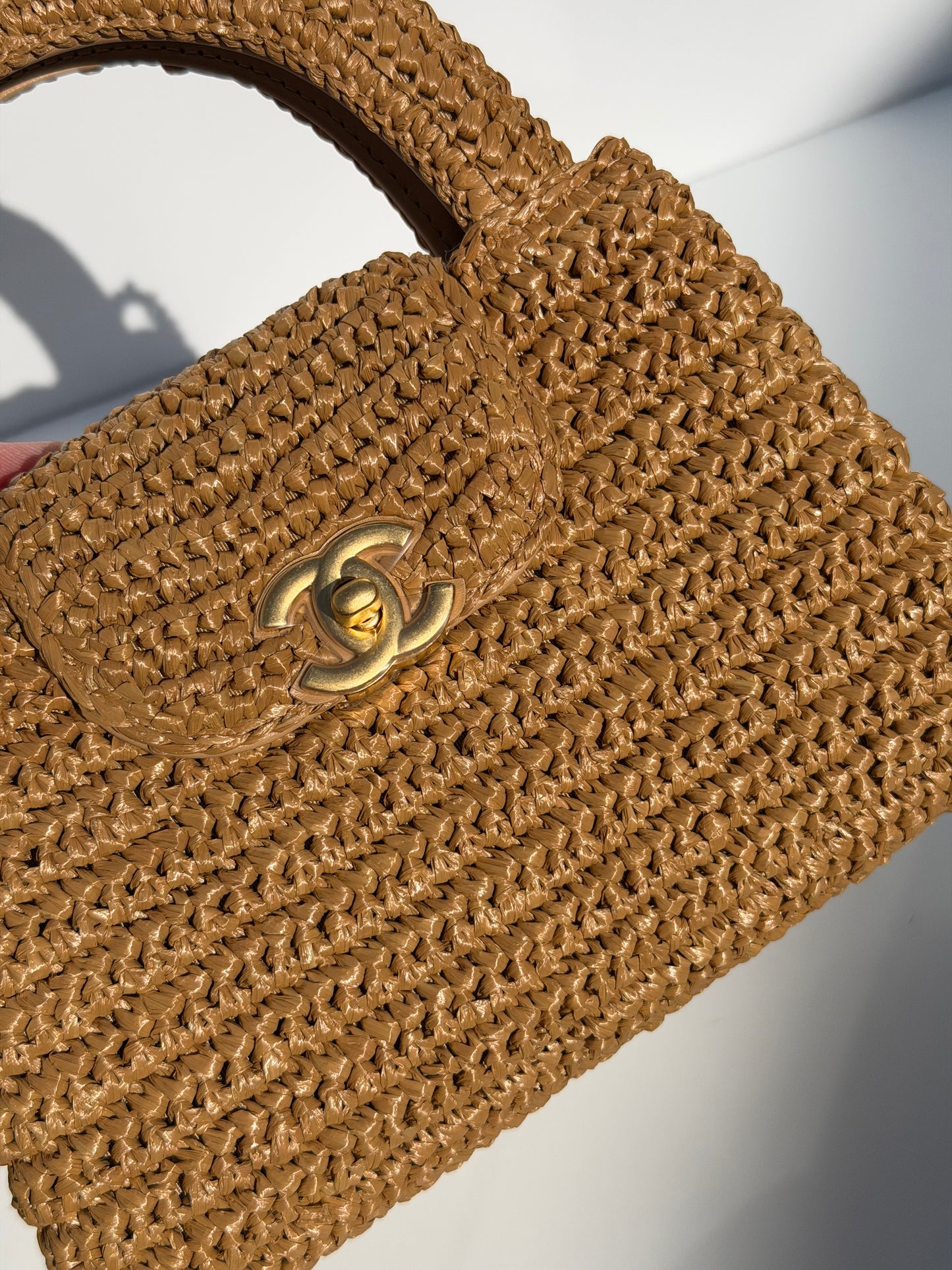 Chanel Cruise 2025/26 Mini Braided Raffia Kelly Bag