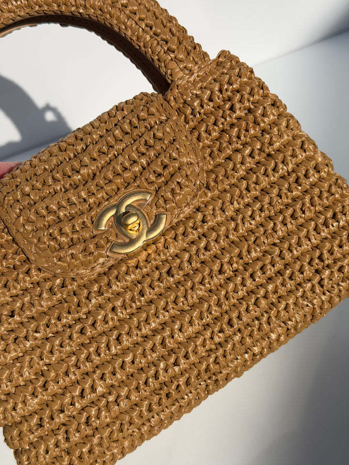Chanel Cruise 2025/26 Mini Braided Raffia Kelly Bag