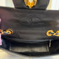 RARE CHANEL 1996 VINTAGE Caviar BLACK HORIZONTAL JUMBO CLASSIC FLAP BAG