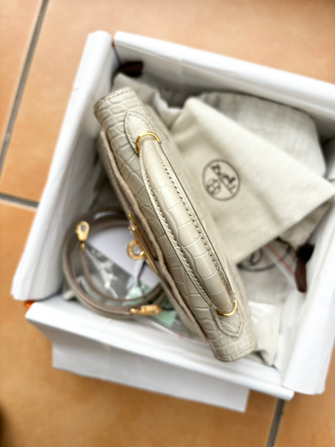 Hermes Mini Sellier Beton Matte Alligator Kelly 20