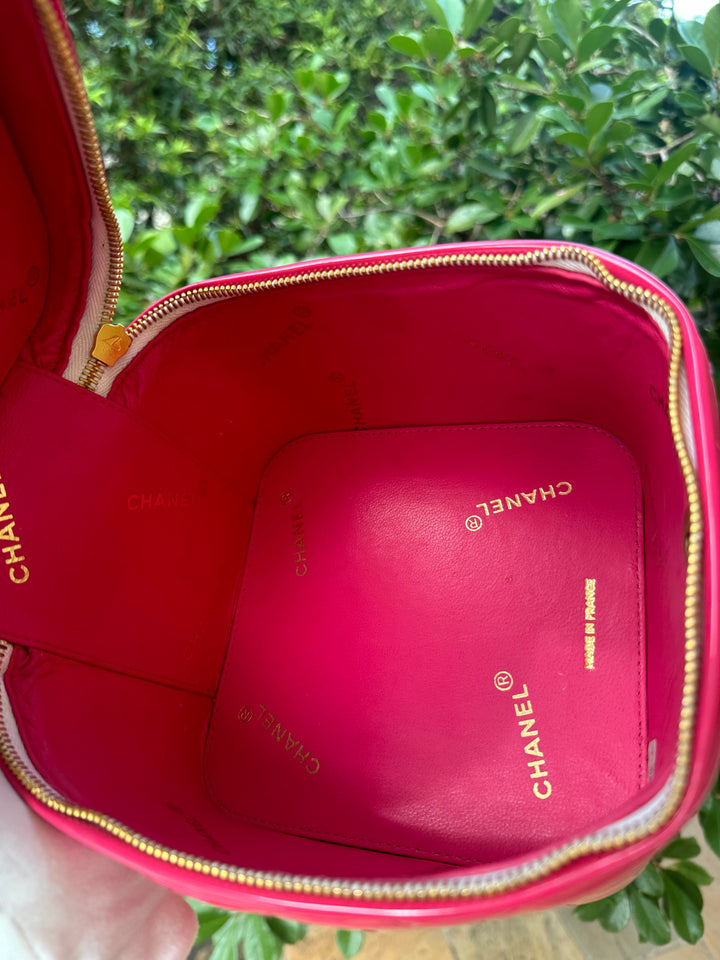 Chanel 1995 Barbie Collection Hot Pink Heart Vanity Case