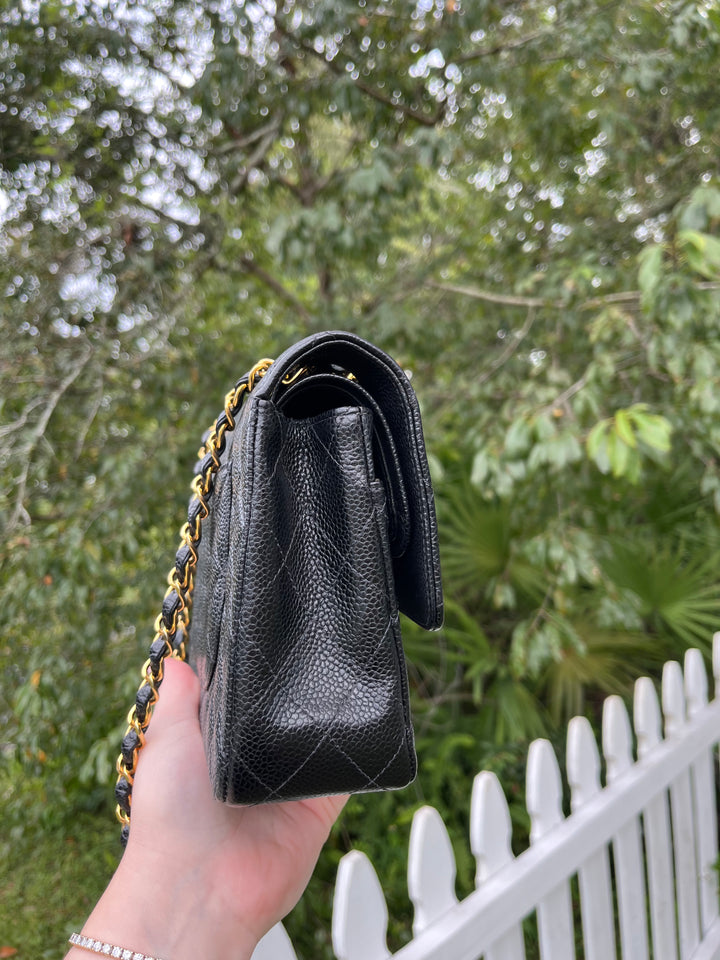 Chanel Medium Vintage Black Classic Caviar Flap Bag