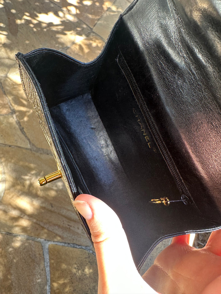 Chanel Vintage Mini Crocodile Kelly Flap Bag