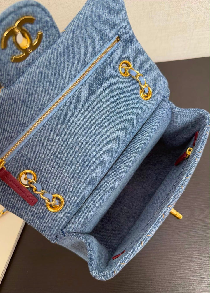 Chanel Mini Flap Souplissimo Denim Gold Hardware 2026