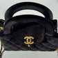 Chanel 2024 Black Velvet Mini Kelly