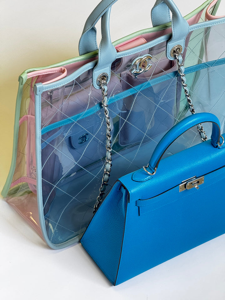 Chanel Coco Splash Lambskin PVC Shopping Tote