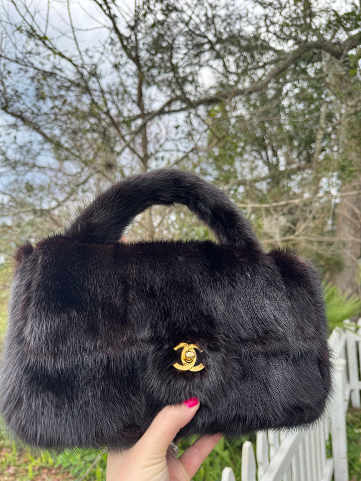 Chanel Vintage RARE Mink Kelly Parent & Child Set