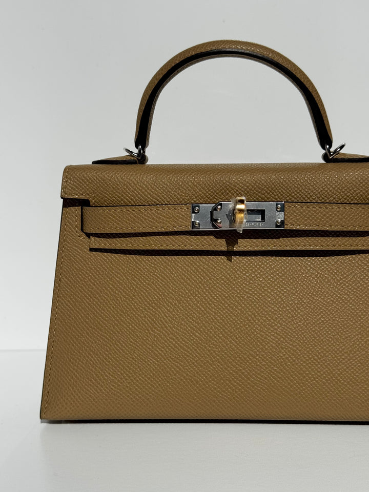 Hermes Mini Sellier Poussiere Electrum Kelly 20