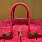 Hermes Rose Shocking Matte Alligator Birkin 25