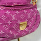 Louis Vuitton Pink Monogram Denim Mini Pleaty + Coin Pouch