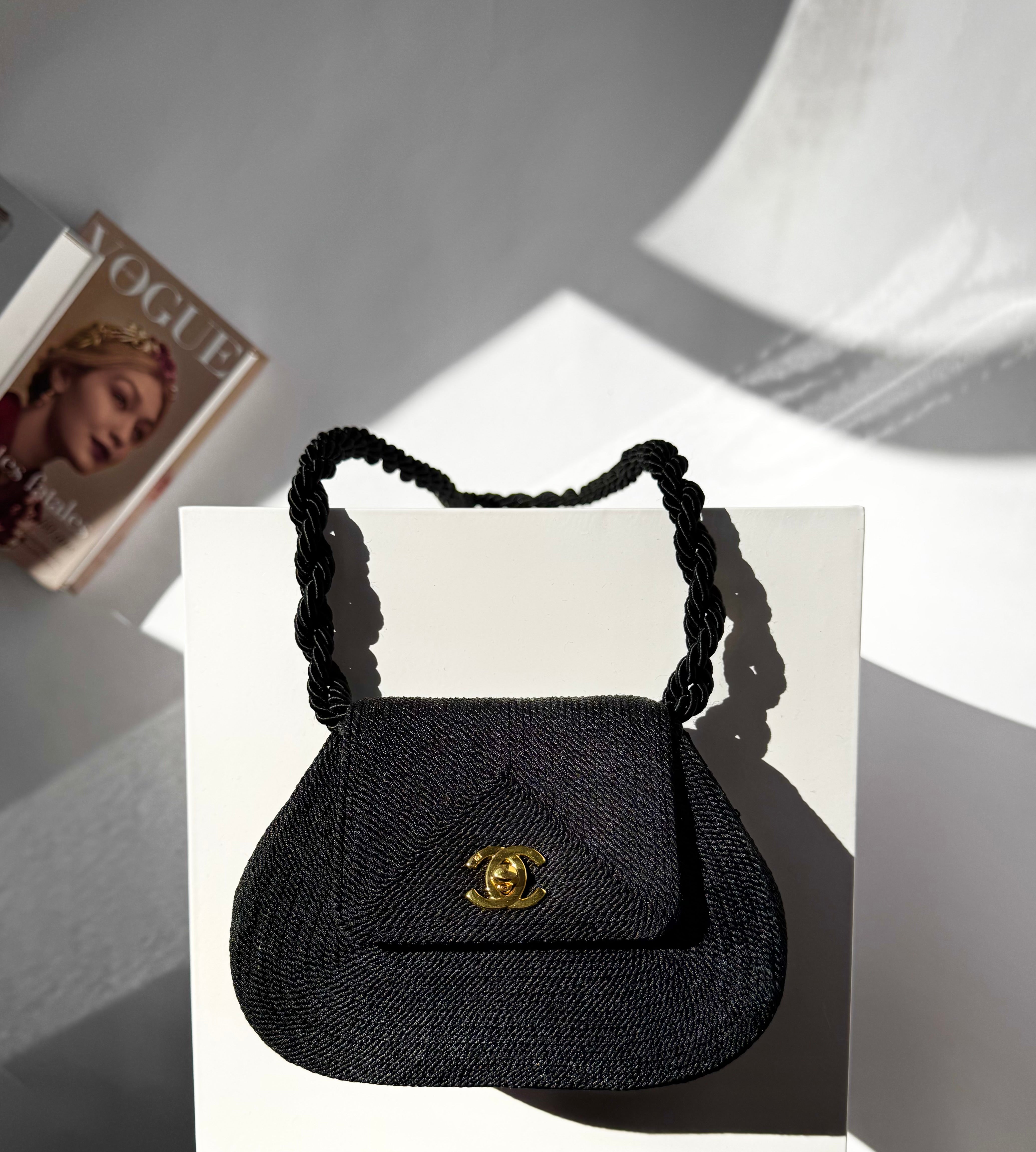 Chanel 1997 Limited Edition Black Cord Flap Bag – Its A Luv Story