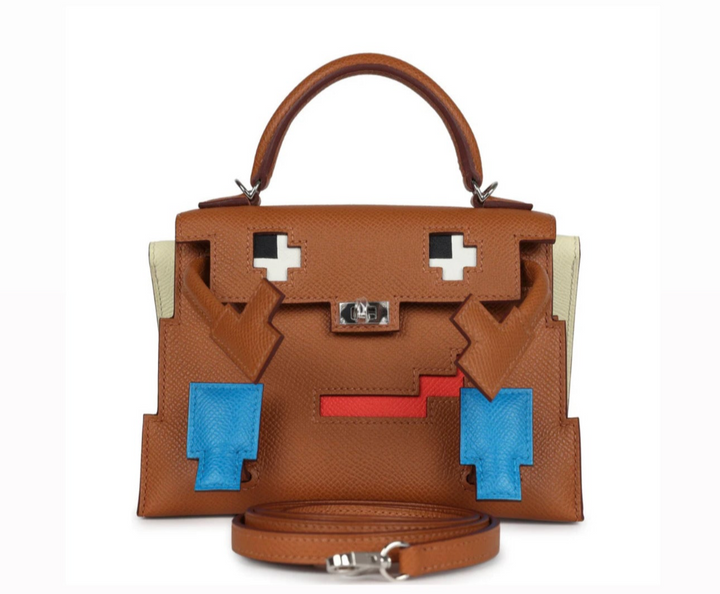 Hermes "Quelle Idolle" Gold Picto Kelly Doll