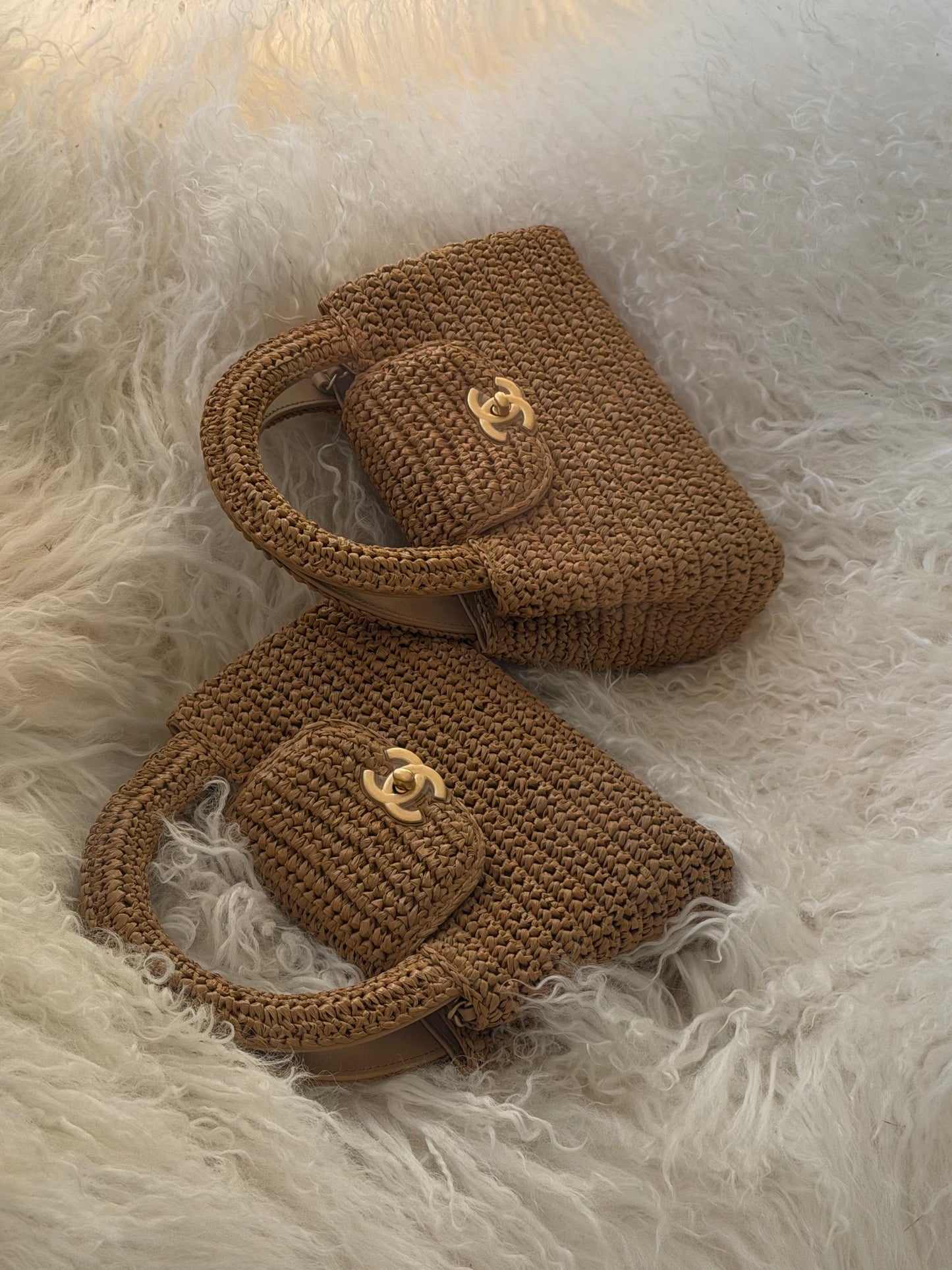 Chanel Cruise 2025/26 Mini Braided Raffia Kelly Bag