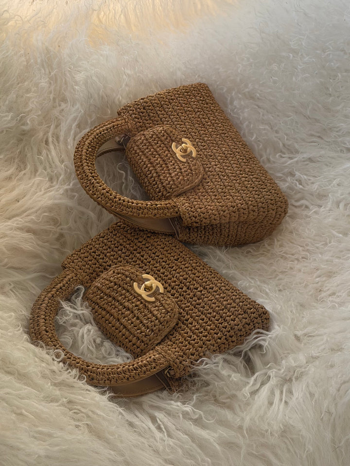 Chanel Cruise 2025/26 Mini Braided Raffia Kelly Bag