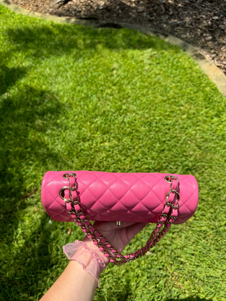 Chanel 20S Small Pink Caviar Double Flap