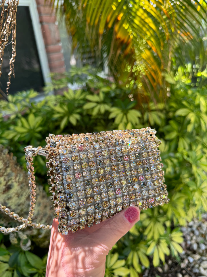Chanel Multicolor Strass Pearl Mini Evening Bag