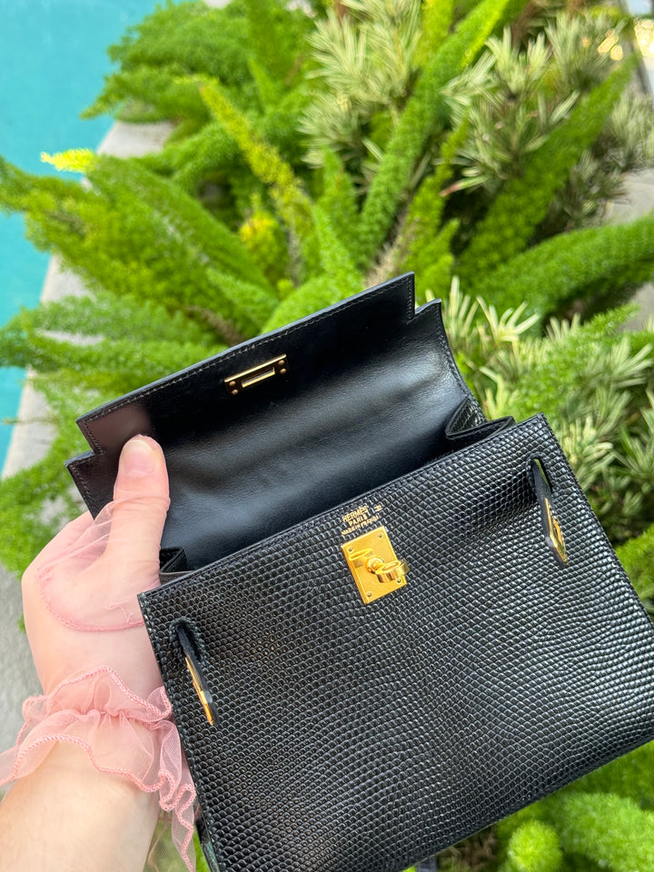Hermes Vintage Lizard Kelly Sellier 20