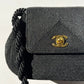 Chanel 1997 Limited Edition Black Cord Flap Bag